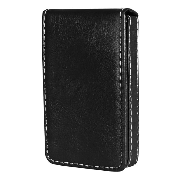LOREM Small Pocket-Sized ID, Credit-Debit Card Holder with Magnetic Shut Button for Men & Women-B