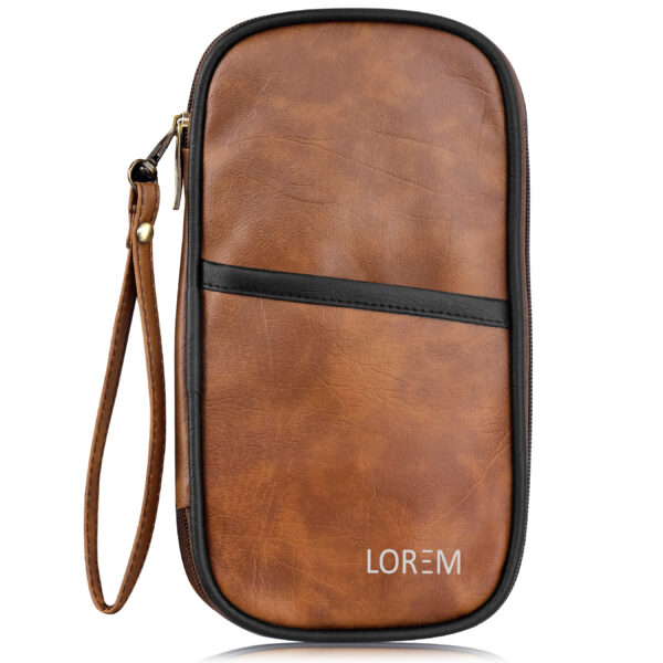 LOREM Family Passport, Cards, and Checkbook Holder Organizer in Premium Faux Leather  for Men & Women-B