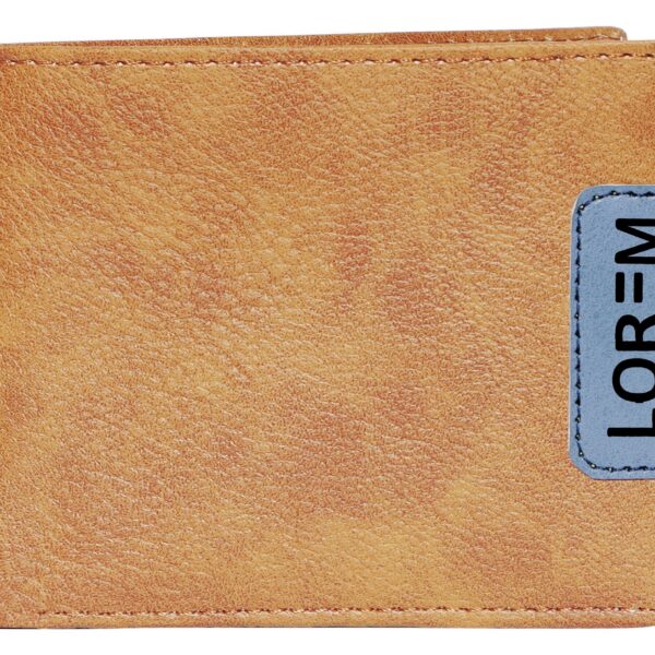 LOREM Designer Bi-Fold Premium Faux Leather  3 ATM Card Slots Wallet For Men-B