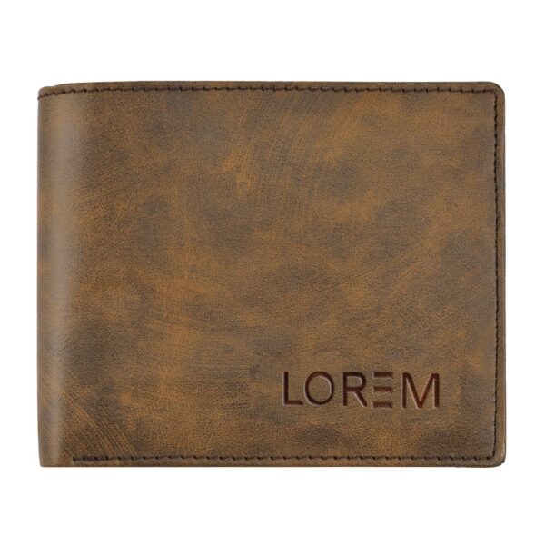 LOREM Brown Multiple Card Slots Bi-Fold Premium Faux Leather  11 ATM Card Slots Wallet For Men WL25-B