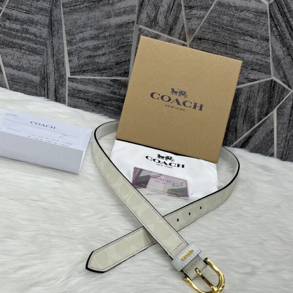Coach_Woman_White_Monogram_Belt_With_Original_Box_DustCover_BillCard
