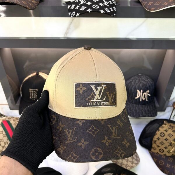 Louis_Vuitton Monogram Print Premium Cap 2100