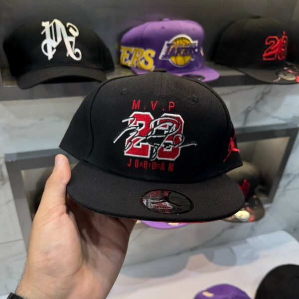 Air Jordan Black Red Embroidery Logo Imported Cap
