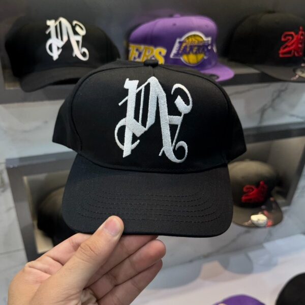 Palm Angels Black Embroidery Logo Imported Cap