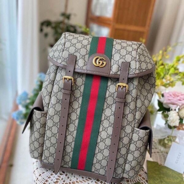 Gucc i Beige Ophedia GG Monogram Premium Unisex Bagpack