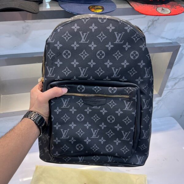 Louis Vuitton Black Monogram Print Imported Bagpack With DustBag